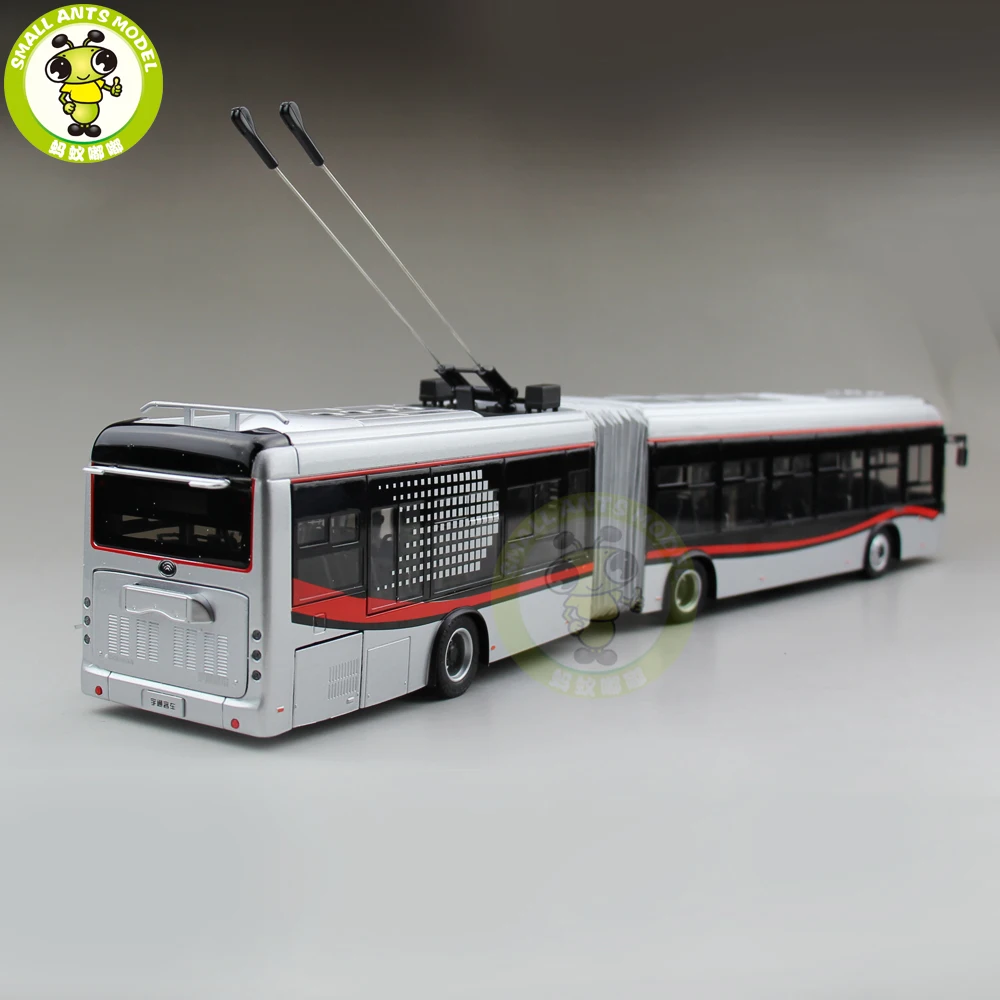 1/42 YuTong Bus ZK5180A City Bus Trolleybus Articulated bus Diecast Bus Model Gift Collection Hobby