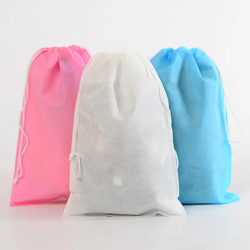 

Travel Non-Woven Laundry Shoe Bag Travel Pouch Storage Portable Tote Drawstring Bag Organizer Cover 40*30CM F20173382