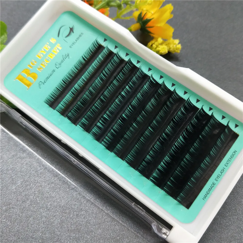 Mixed size in one tray 12 lines B C D L 0.05-0.25 mm korean quality Eyelash Extension by free shipping