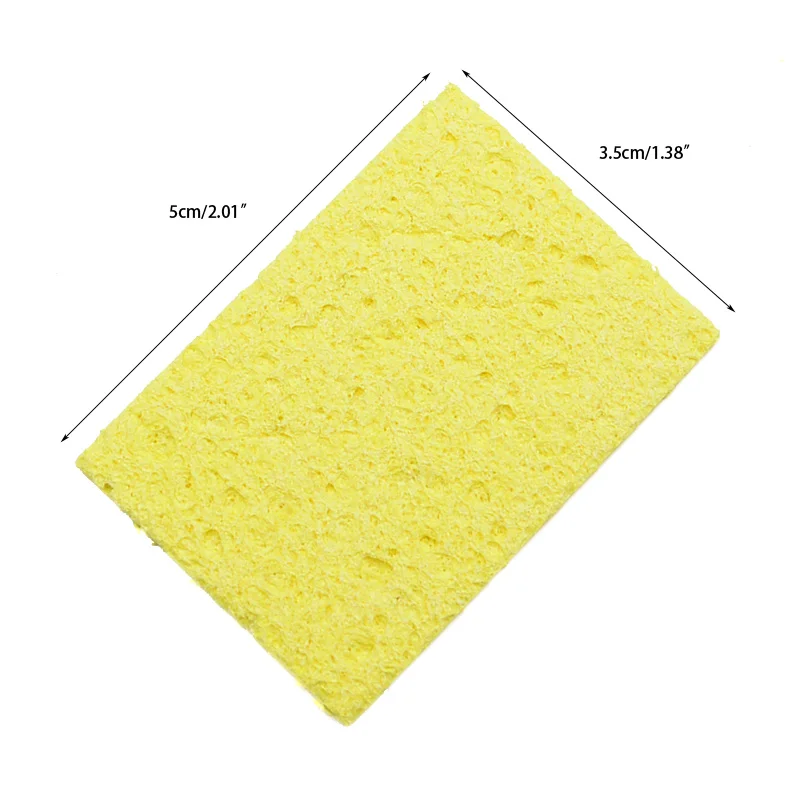 Amarelo Limpador De Esponja De Limpeza Para Soldagem Elétrica Durável, Ferro De Solda, 5 Pcs, 10Pcs