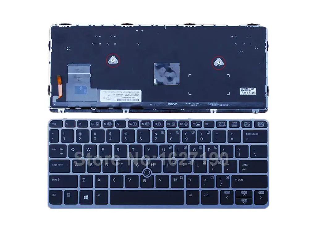 

United States laptop keyboard For HP EliteBook 820 G1 SILVER FRAME BLACK Backlit with point Win8 US New Notebook Keyboards