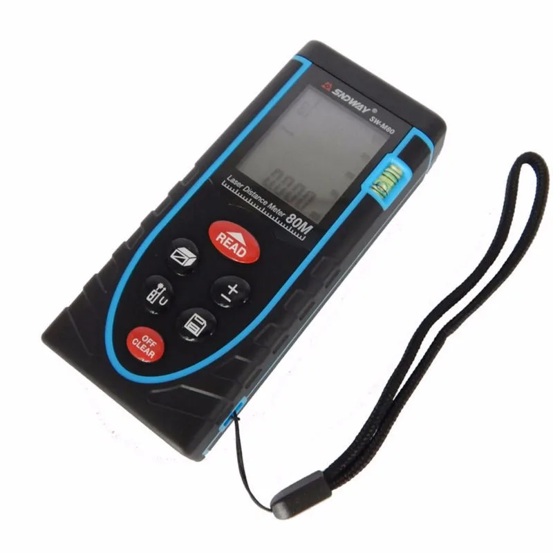 SW-M80 Digital Laser Distance Meter Rangefinder Tape Measure Area/volume Tool