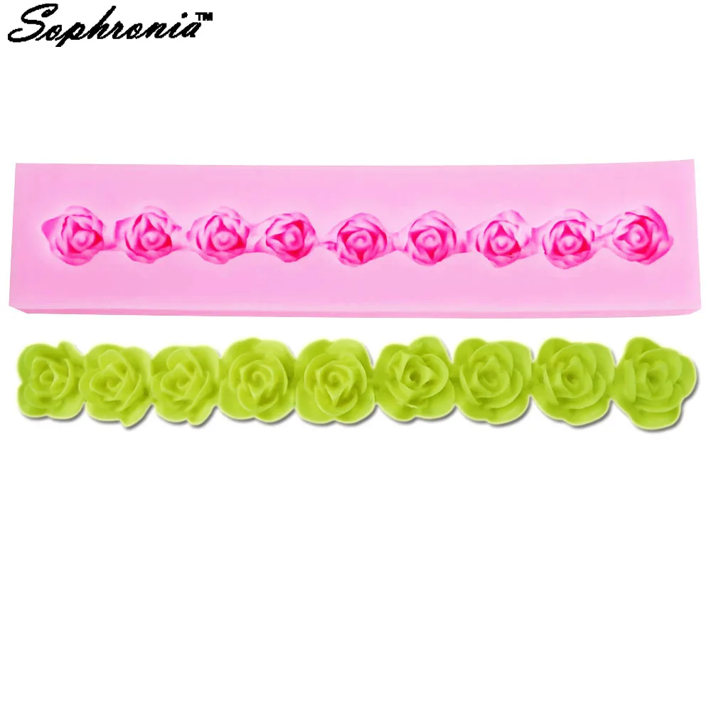 Rose Silicone Chocolate Bar Mold 3d Molds For Cake Lollipop Ice Cube Jelly Biscuit Bachelorette Party For Oven Confectioner M567