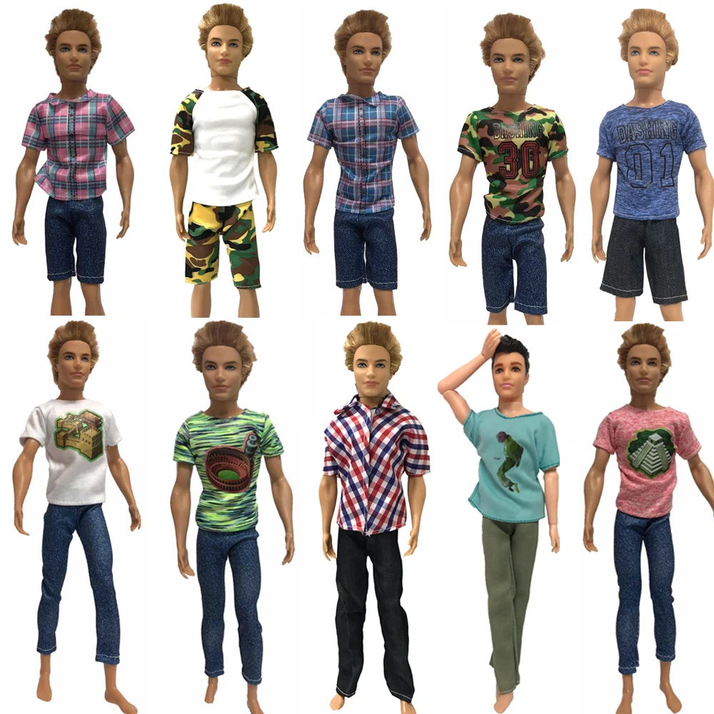 

NK 12 Inch Boy Doll Clothes 1/6 Men Outfit Daily Wear T-Shirt Blouse Pants Trousers 1/6 Male Doll Accessories Baby Toys JJ