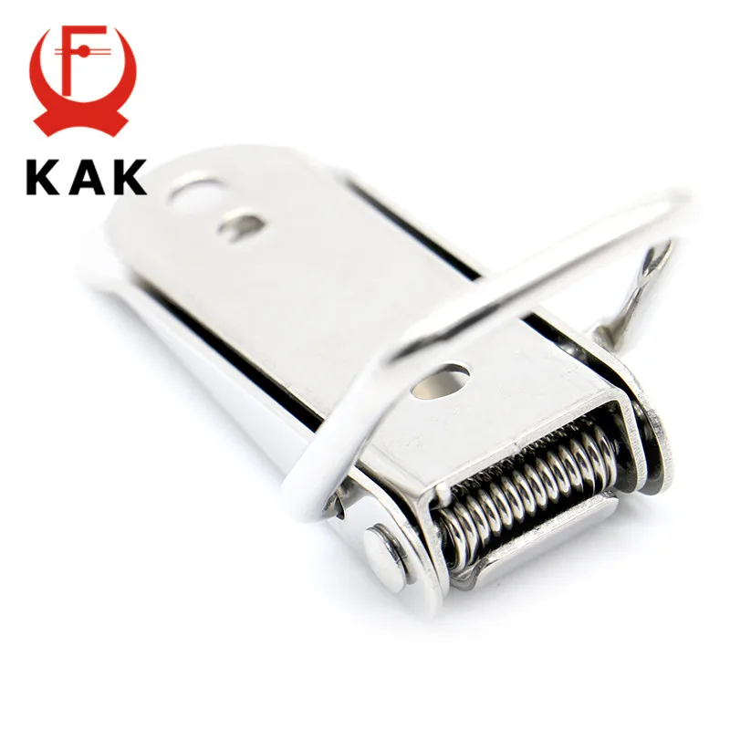 4PC KAK-J105 Cabinet Box Locks Spring Loaded Latch Catch Toggle 27*63 Iron Hasps For Sliding Door Window Furniture Hardware