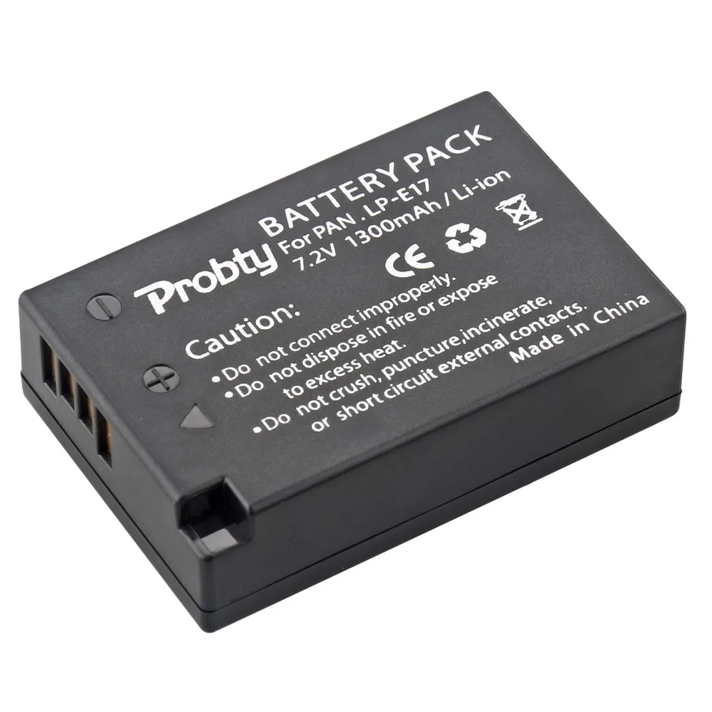 2Pcs Probty LP-E17 LP E17 배터리 + LCD 듀얼 충전기 Canon EOS 750D 760D 8000D M3 M5 Rebel T6i T6s KISS X8i 디지털 카메라