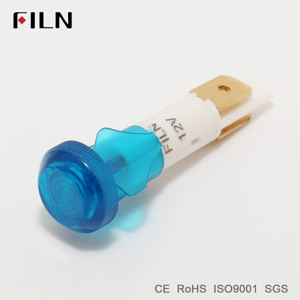 FILN 10mm Anzeigelampe Kunststoff Signallampe Rot Gelb Blau Grün Weiß 12V 24V 110V 220V LED-Lampe – Detail 4