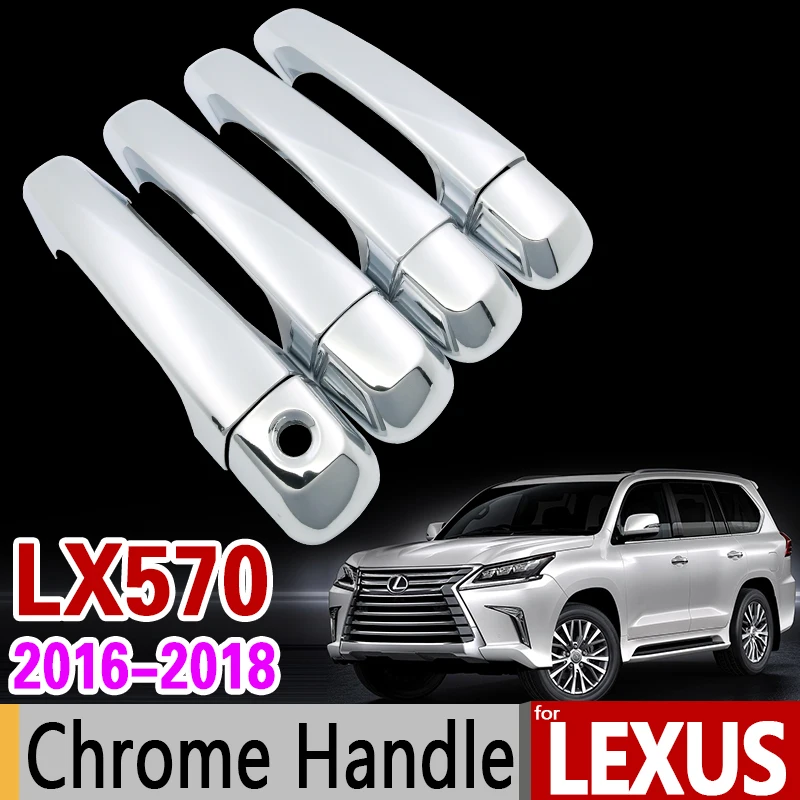 

for Lexus LX570 2016 2017 2018 Luxurious Chrome Handle Cover Trim Set of 4Door LX LX450d J200 Accessories Stickers Car Styling