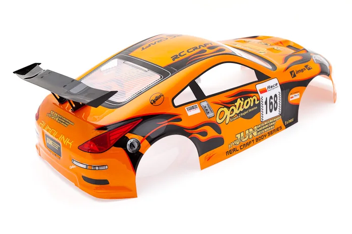 2pcs/lot 1/10 RC car parts 1:10 R/C car body shell for 1/10 remote control drift car 190mm No 004 orange