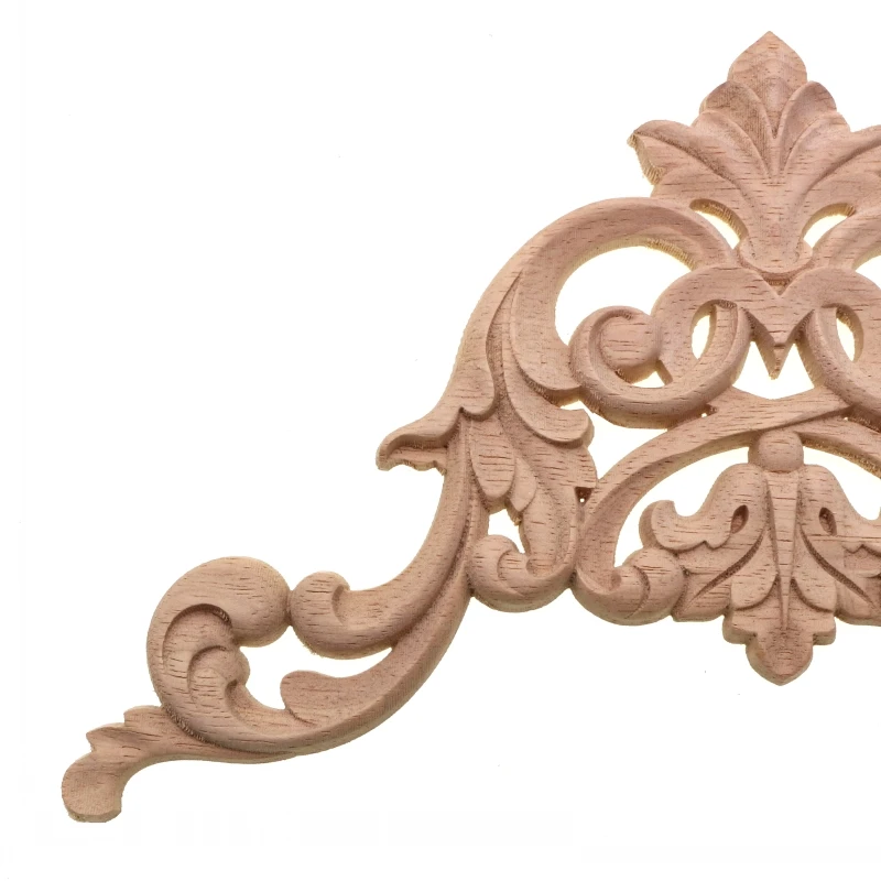 RUNBAZEF The Woodcarving Flower Patch Are European Style Wooden Furniture Door Decals Background Decoration Floral Applique Bed