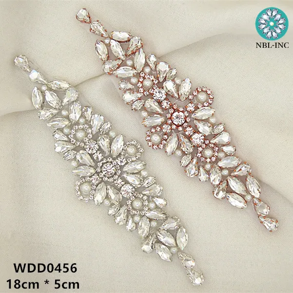 

(30pcs)Wholesale bridal wedding beaded sewing silver crystal rhinestone applique for dresses DIY iron on WDD0456