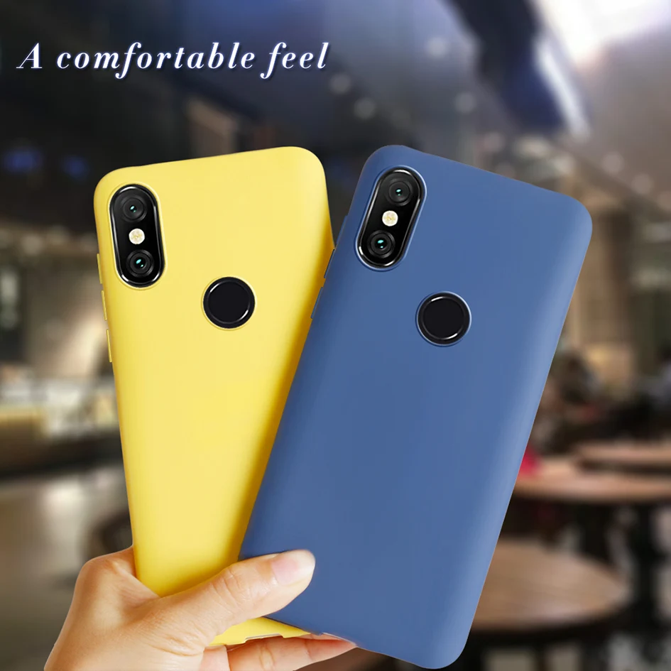 Unique Case For Xiaomi Redmi Note 6 Pro Cover Matte Candy Solid Color Case For Xiaomi Redmi Note 6 Pro Note6 Silicone Soft Cases