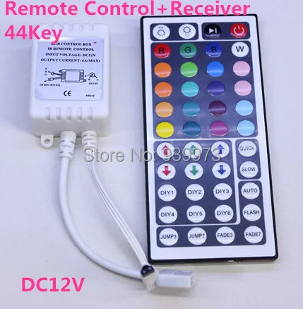 2sets/lot 12V 44Key IR Remote Controller for SMD 3528 5050 RGB LED SMD Strip Lights free shipping