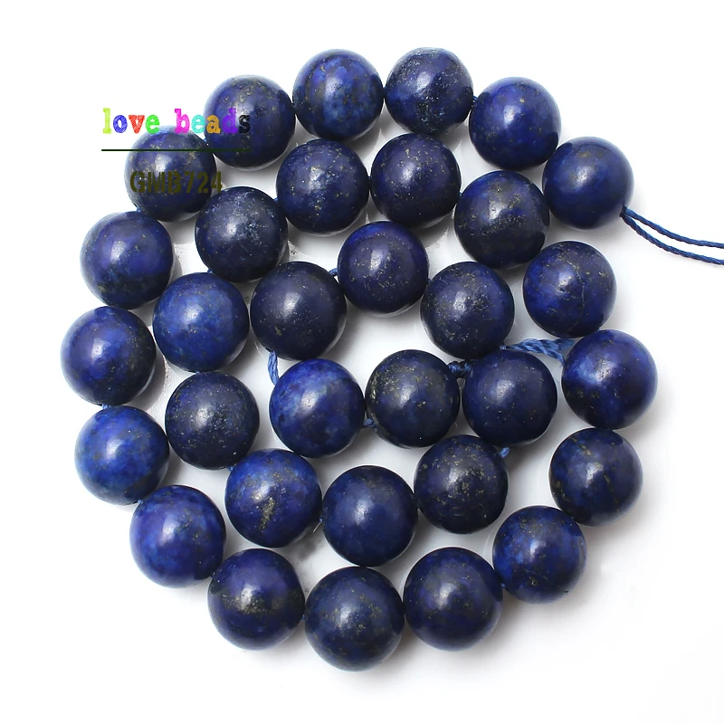 Pedra natural lapis lazuli contas soltas redondas 15 "strand 4 6 8 10 12mm escolher tamanho diy colar Bracelet-F00078