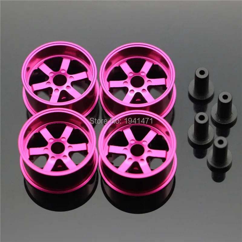 RFDTYGR Middle Diameter Lightweight Wheels Self-made Parts For Tamiya MINI 4WD Colored Wheel w/Aluminum Disc  L005  1Set /lot