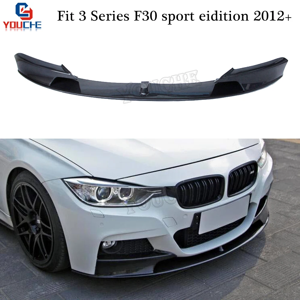 F30 M-performance Style Front Lip Spoiler Carbon Fiber Front Bumper Lip for BMW 3 Series F30 2012 - present 318i 320i 328i 335i