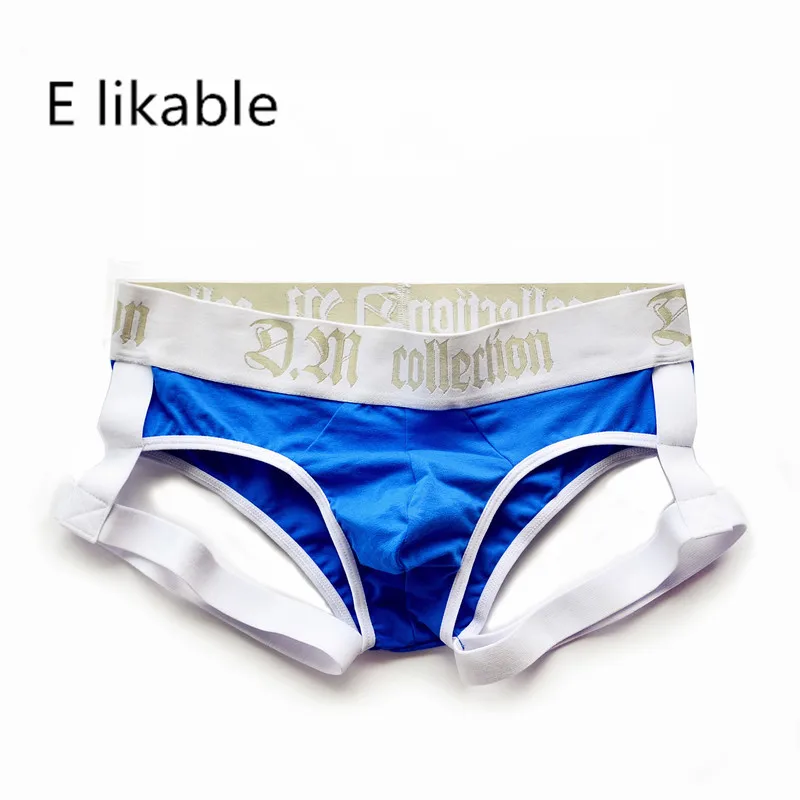 E likable summer new fashion men\'s underwear low waist sexy comfortable breathable solid color cotton briefs