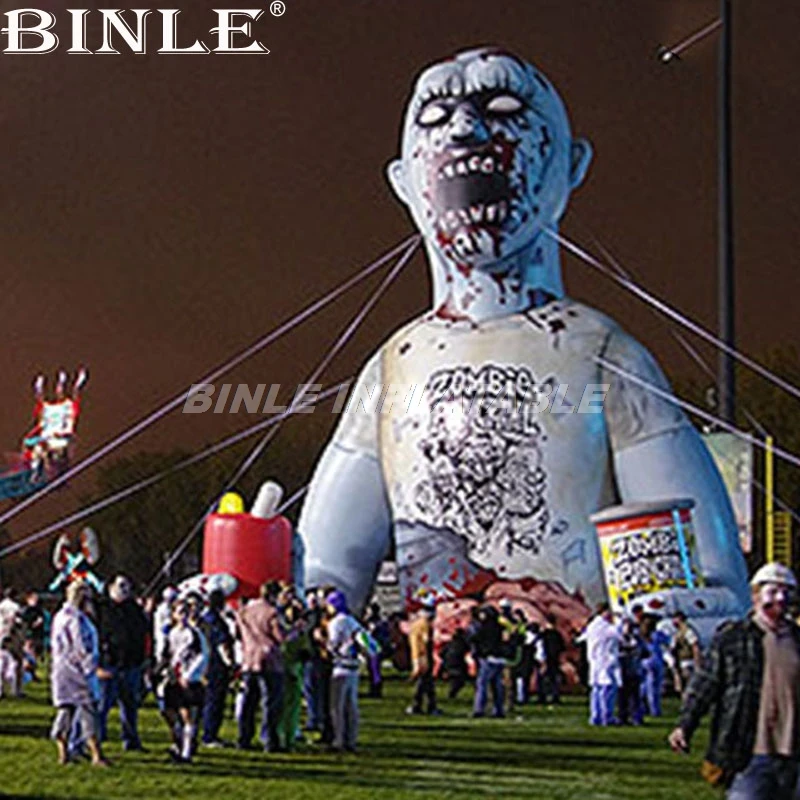 

Hot sale outdoor scary 5m 8mH giant inflatable zombie airblown cartoon characters for Halloween festival decoration