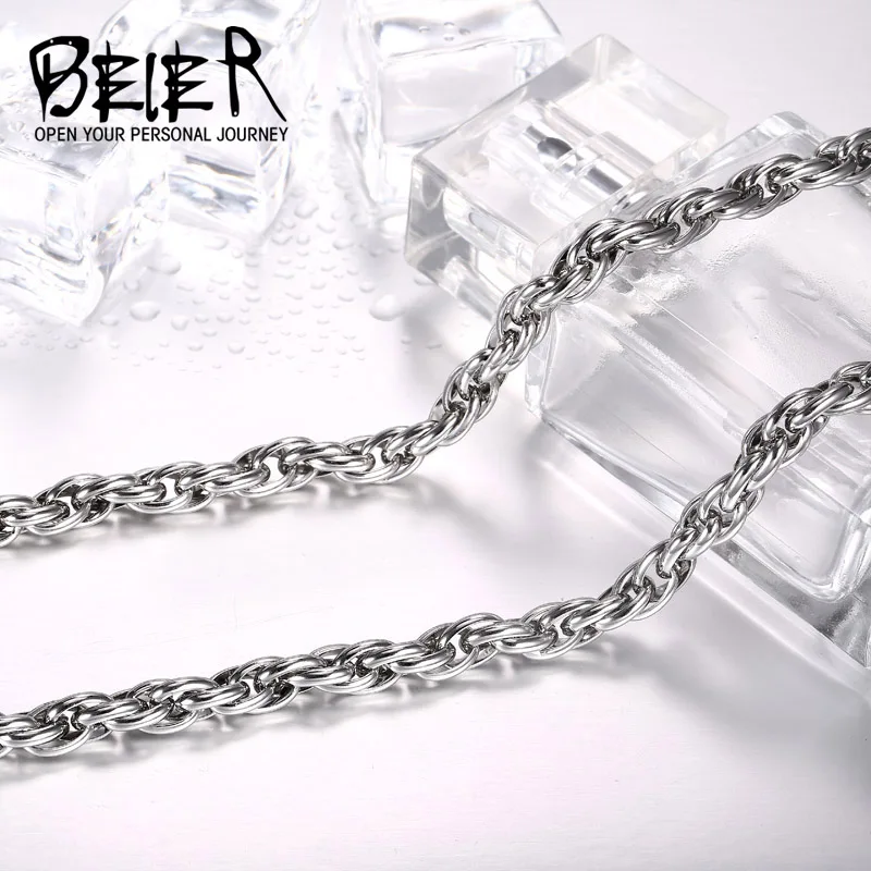 Wholesale 6mm Width Fashion Cool Stainless Steel Man\'s Cheap Chain Necklace BN1028