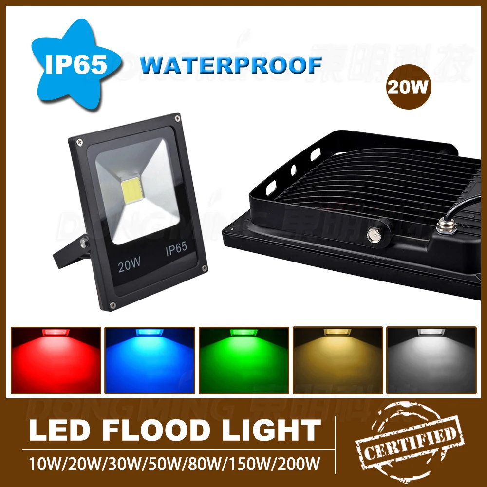 15pcs/lot AC85-265V RGB led flood light 20W white 1600LM Waterproof IP65 high power led spotlight outdoor 20W bulbs Lamp