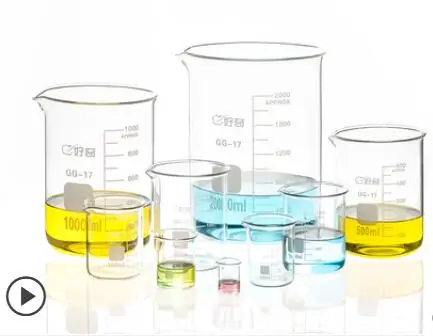 Glass beaker high borosilicate temperature resistant thickened glass