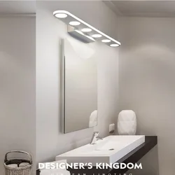 Lámpara LED de pared para espejo, luz frontal de 10W y 15W, Simple, moderna, para baño, maquillaje, inodoro, dormitorio, luz diurna blanca cálida, CA de 110V y 220V