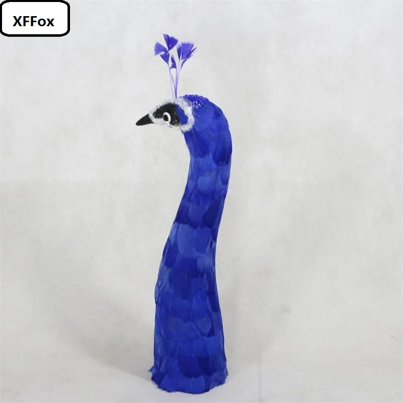 new simulation blue peacock head model foam&feather real life peacock bird head gift about 40cm xf1143
