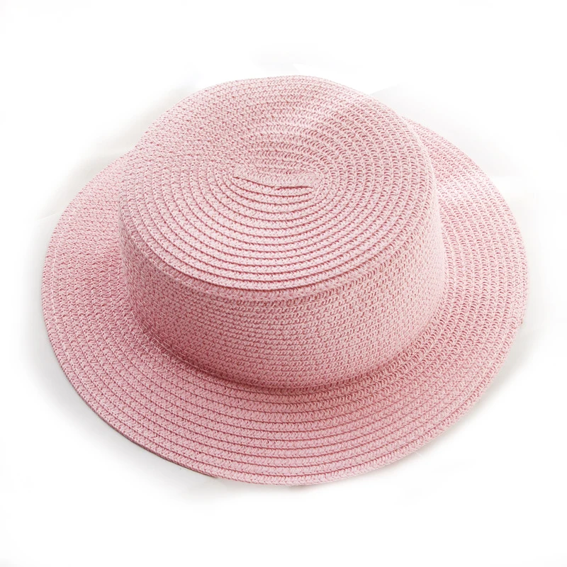 Summer Parent-child simplicity Solid color Sun Hat Visor For Women Caps Fashionable Straw Hat  Sea Beach Trip Caps girl hat