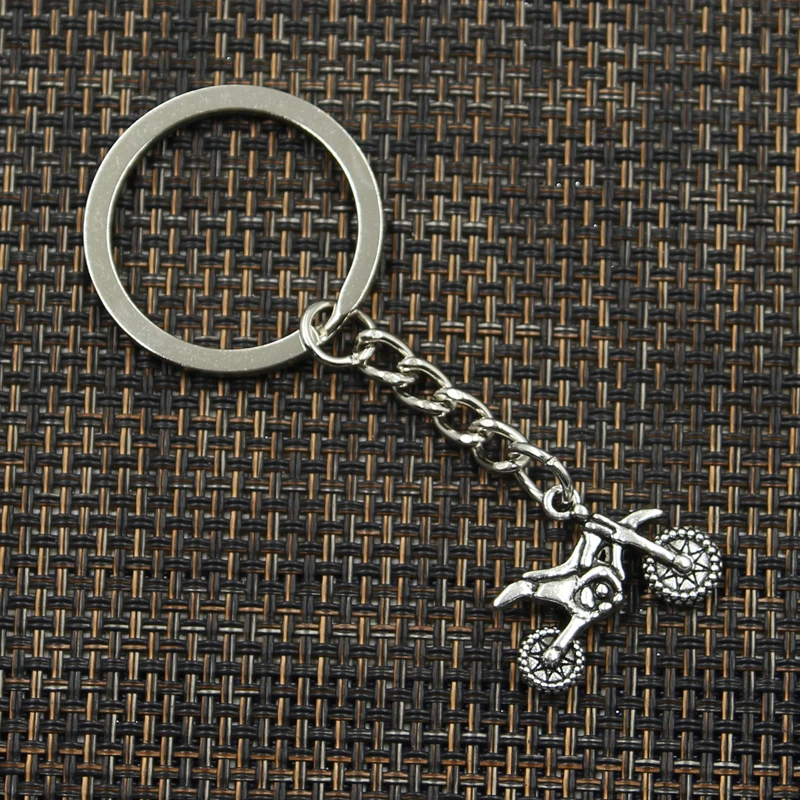 New Fashion Keychain 17x23mm Motorcycle Motorcross Pendants DIY Men Jewelry Car Key Chain Ring Holder Souvenir For Gift