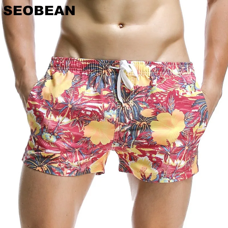 SEOBEAN-pantalones cortos de estilo veraniego para hombre, bañadores de secado rápido, para playa y vacaciones