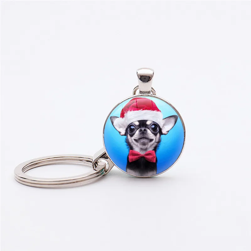 New Arrival 29 Style Cute Chihuahua Keychain Animal Charm Kawaii Silver Plated Keychains Keyrings Dog Keyrings For A Woman