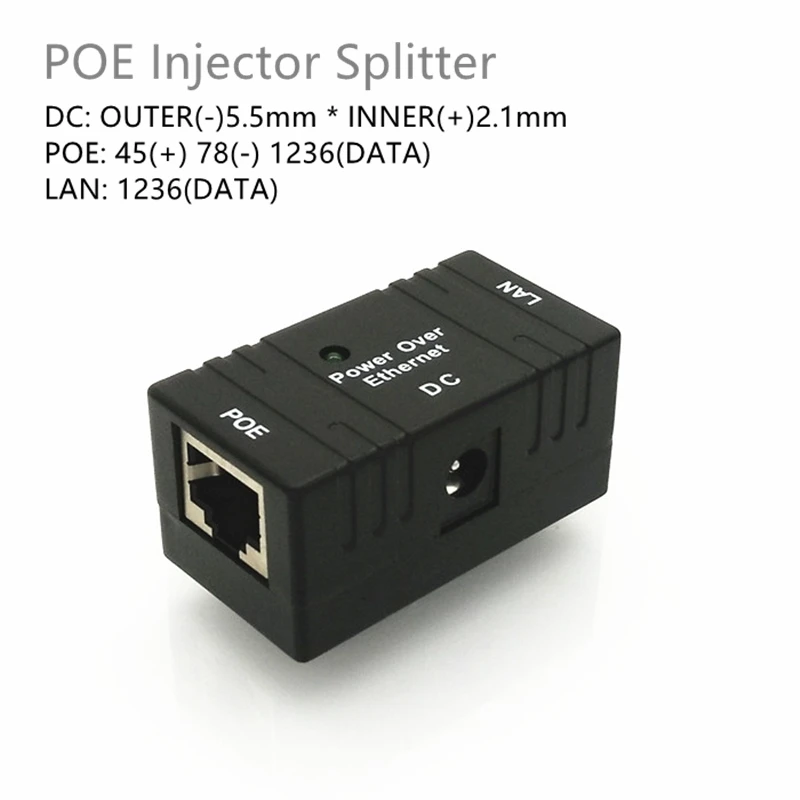 

10/100Mbps POE Power Over Ethernet POE combiner RJ45 Injector Splitter Wall Mount Adapter For CCTV IP Camera Networking