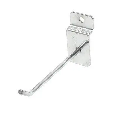 ยาว 10 ซม.เงิน Gird Wall Bracket Display Hook 2 PCS