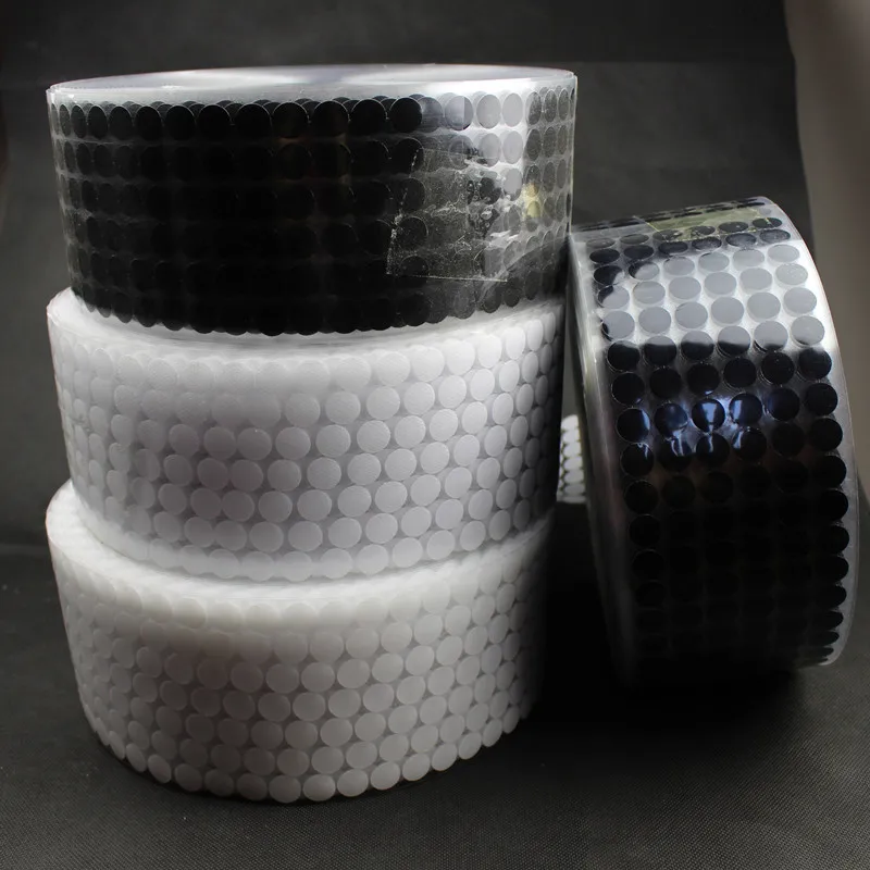 350Pairs 15mm Adhesive Fastener Tape Dots Nylon Polyester Hook And Loop Magic Sticker Round Strong Self Dual Lock Tape