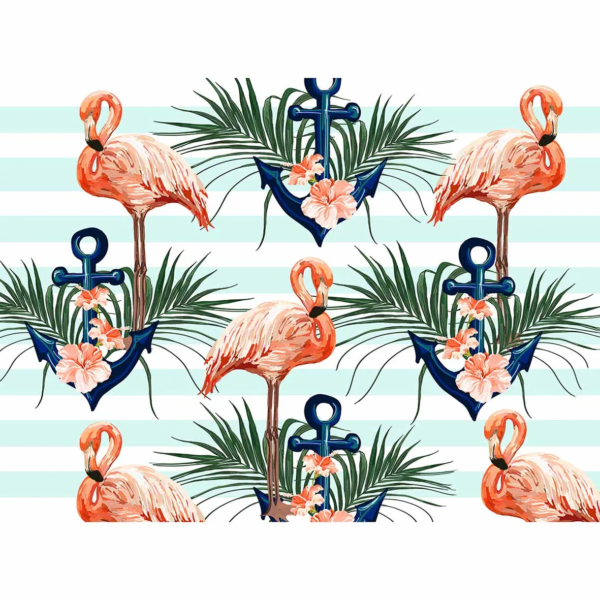 Allenjoy – arrière-plan de photographie professionnel à rayures bleues, arrière-plan de studio avec ancre de flamand rose, arrière-plan de photographie professionnel