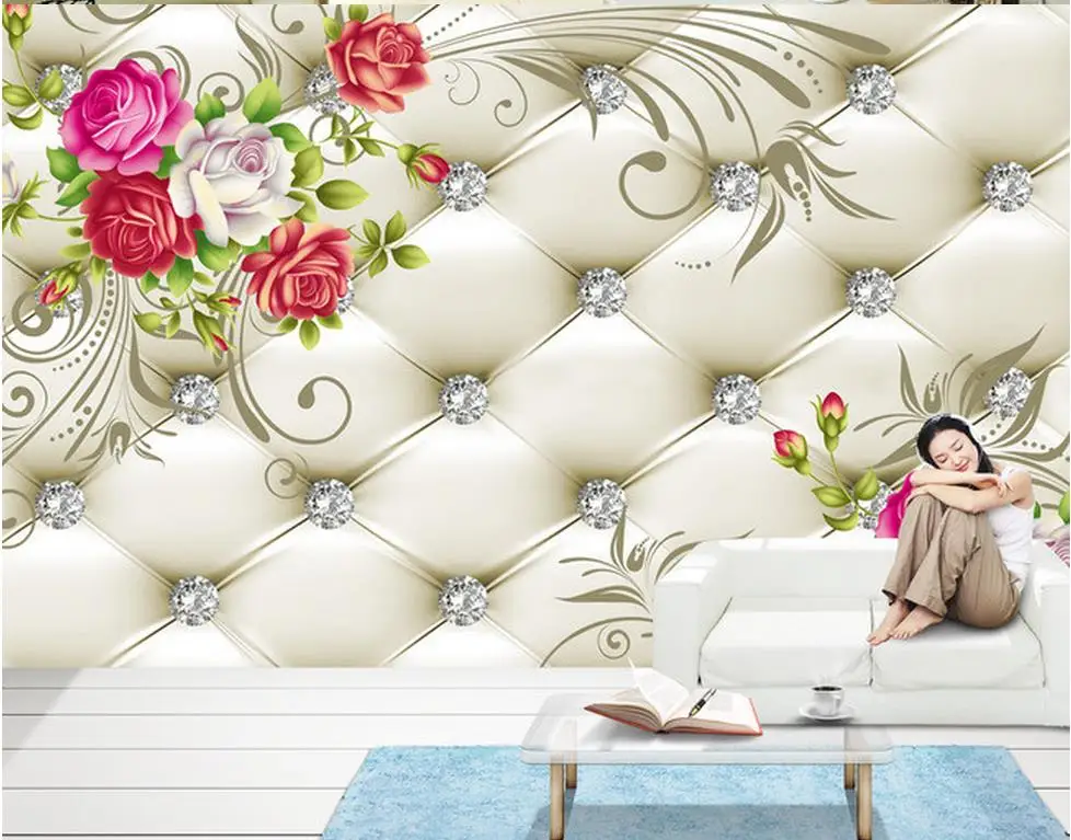 3D flower background wall painting mural 3d wallpaper Home Decoration custom 3d photo wallpaper