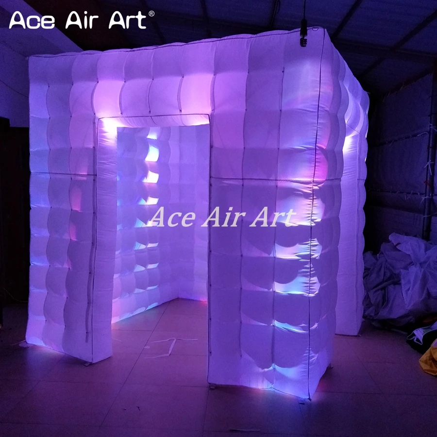 Tente de photomaton gonflable LED, tente cube sans rideaux, fête ou événement de mariage au Mexique