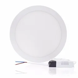 Lámpara Led empotrada en el techo, luz de Panel redondo, Ultra brillante, 3W, 6W, 9W, 12W, 15W, 25W, regulable, 85-265V