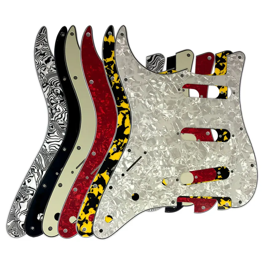 Pleroo Guitar Parts - For USA/ Mexico Left Handed 72\' 11 Screw Hole Strat SSS Pickguard Scratch Plate, Multicolor Choice