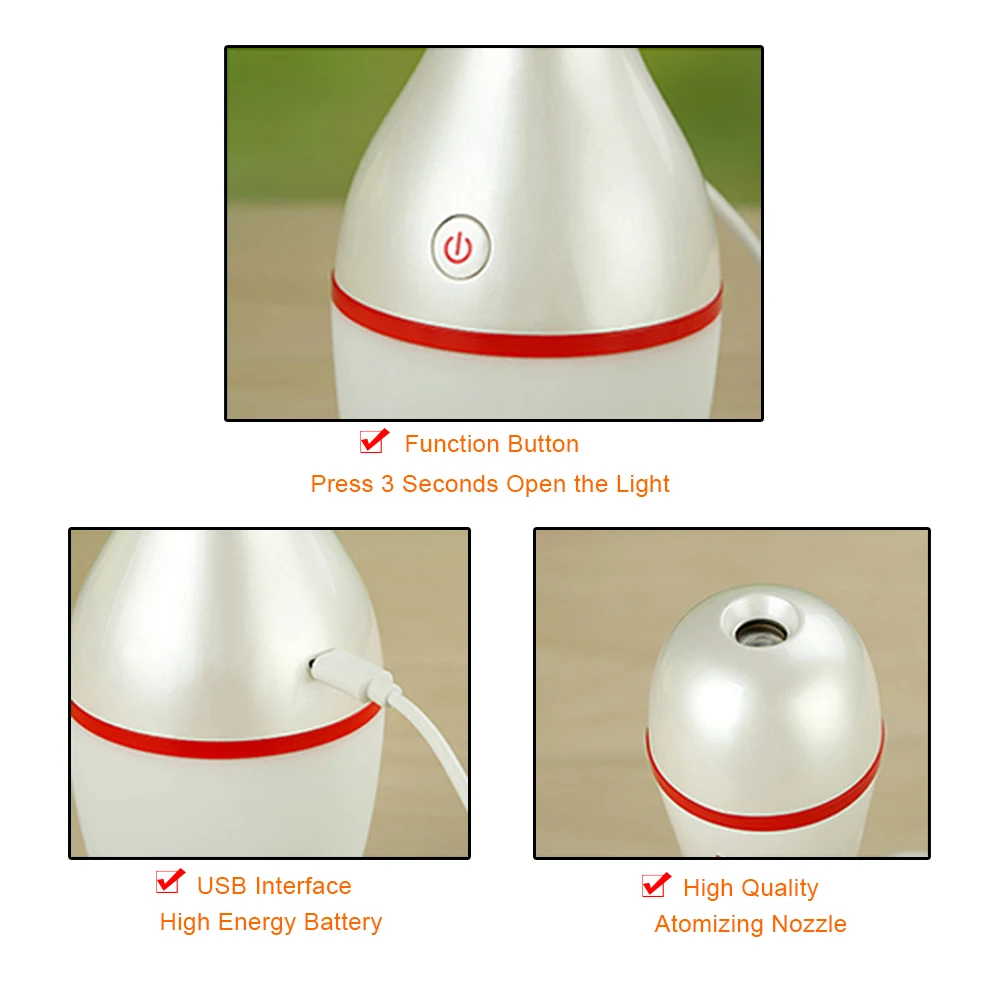 SOARIN-مرطب هواء صغير للسيارة ، ناشر زيت عطري USB ، 150 مللي ، مرطب صغير للسيارة Led