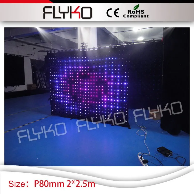 led solar curtain lights P80mm pixelflex led curtain price 2m high by 2.5m width curtain led image 5