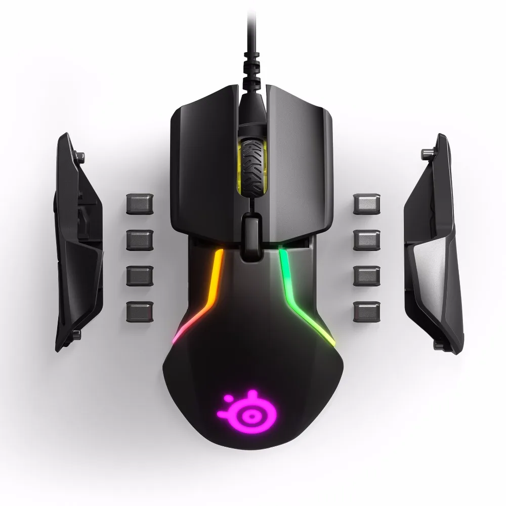 SteelSeries-Souris de jeu filaire Rival 600, RVB SRL, programmation double capteur, contrepoids antidérapant, poids libre