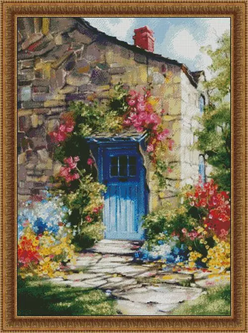 

Качественные наборы для вышивки крестом 14CT без печати, рукоделие, вышивка, домашний декор, картина маслом, сказочный коттедж, пейзаж