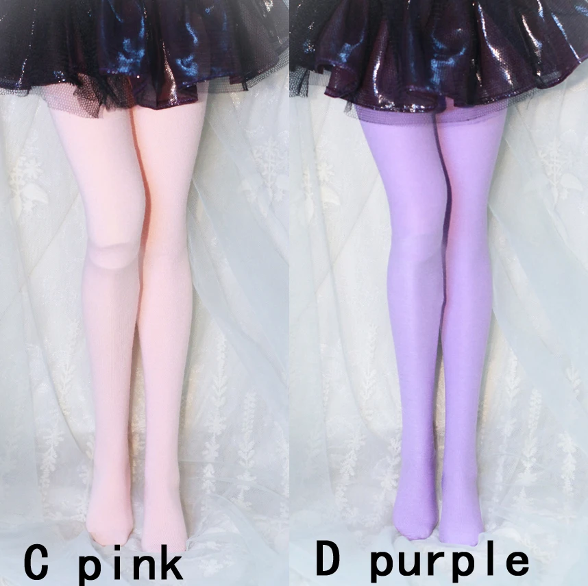 New 1/3 1/4 1/6 White/Black/Purple/Pink Pantyhose leggings DD MSD Socks Pants YOSD Clothes prevent staining for bjd dolls