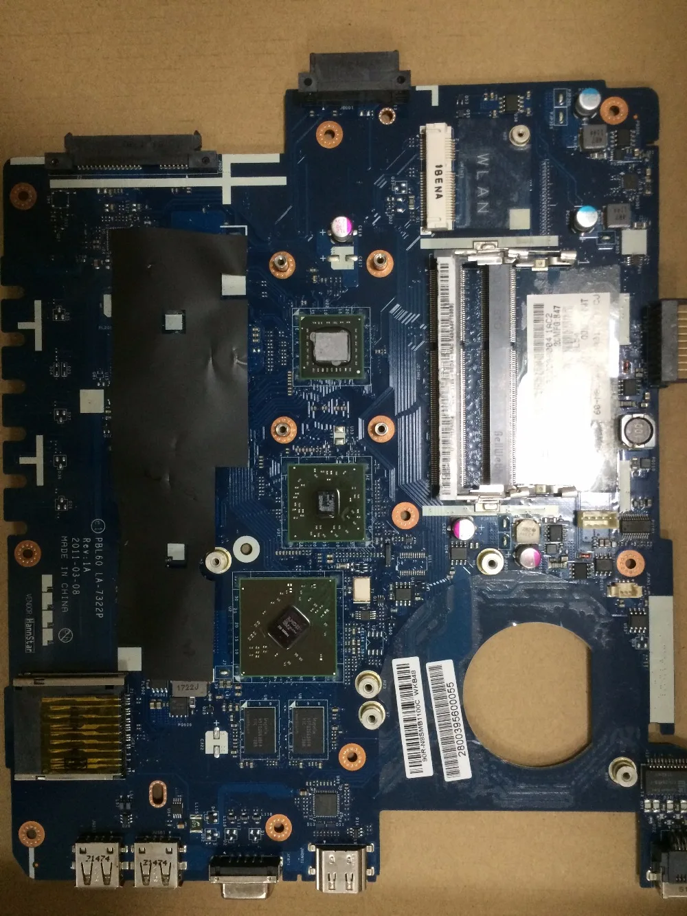 For ASUS PBL60 LA-7322P fit for X53B K53B K53BY K53BR X53BY X53BR laptop motherboard with CPU DDR3 mainboard full test
