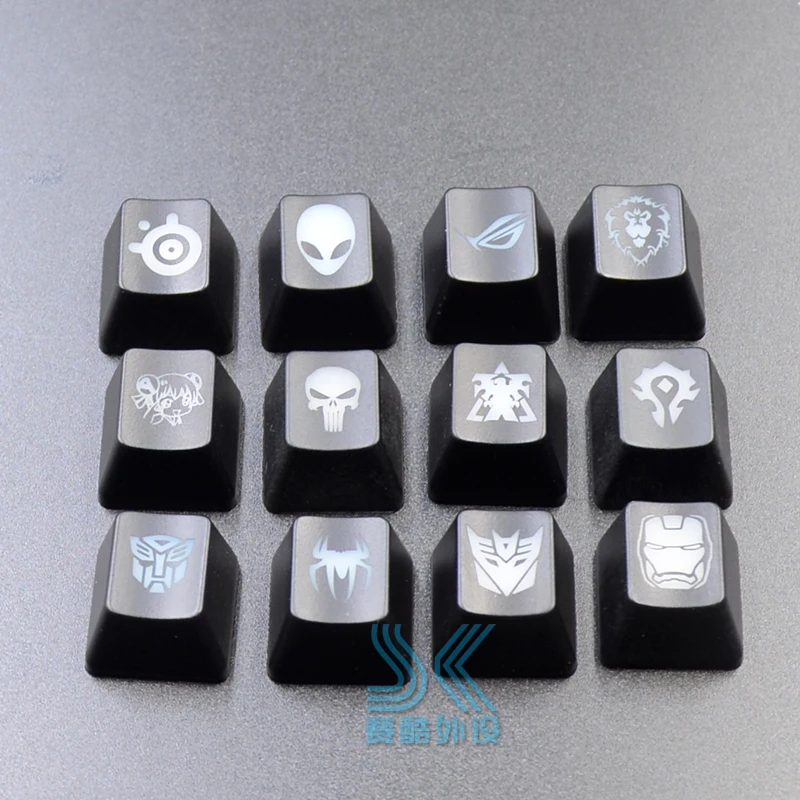 

Personality Customized Mechanical keyboard keycaps translucent key caps for Dota 2 Hero Skill transformers Bat OEM R4 Height