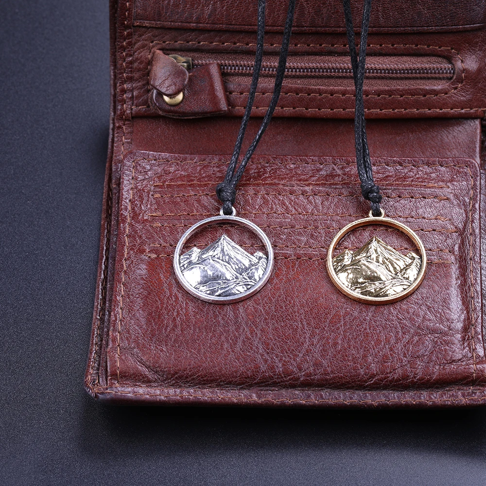 My shape Landscape Mountains Rivers Necklaces Hollow Out Scenery Pendant Necklace for Women Men Fashion Jewelry Traveling Gifts