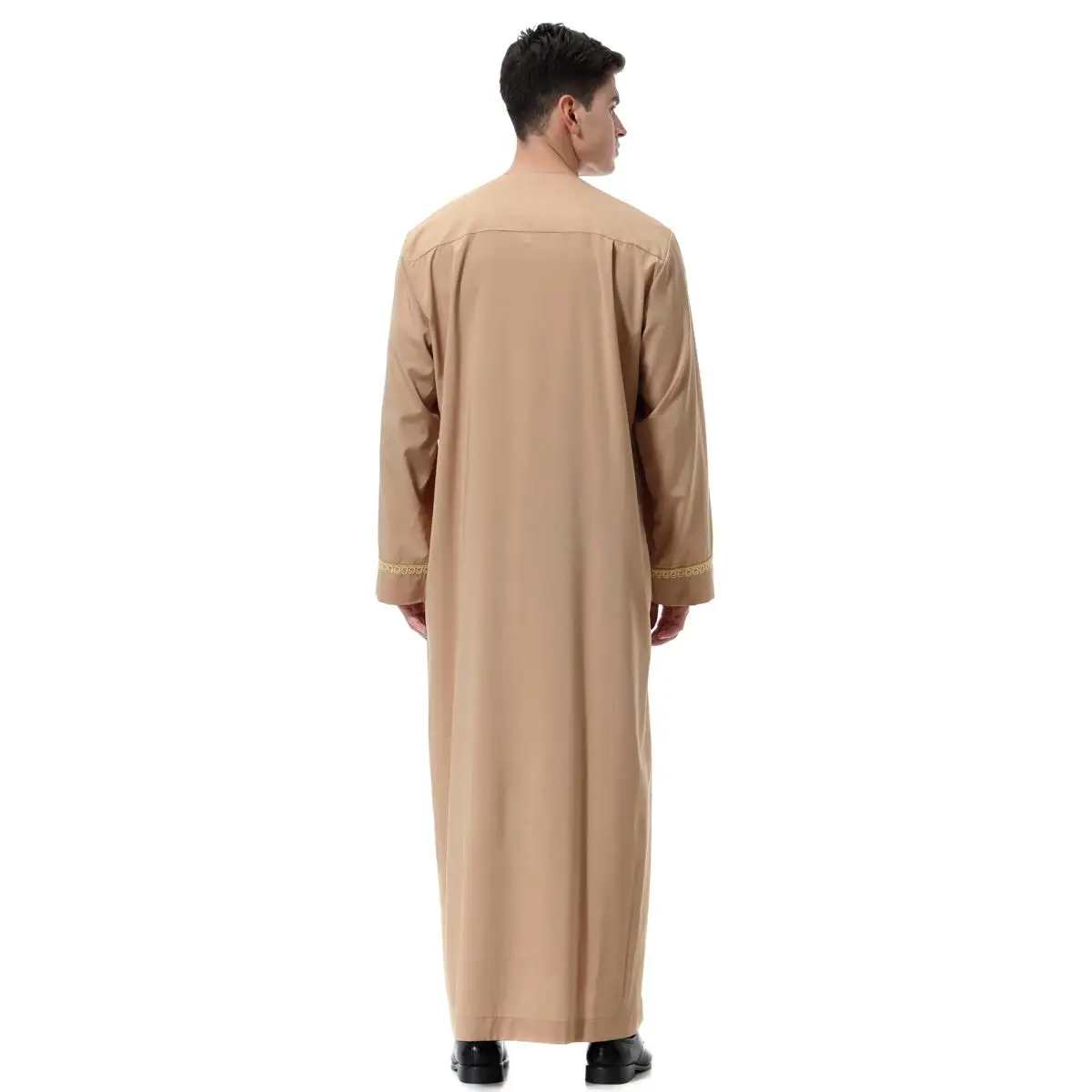 Saudi Muslim Islamic Mens Jubba Thobe Abaya Dress Long Robe Musulman Kaftan Caftan Eid Dubai Arabic Middle East Ramadan Clothing