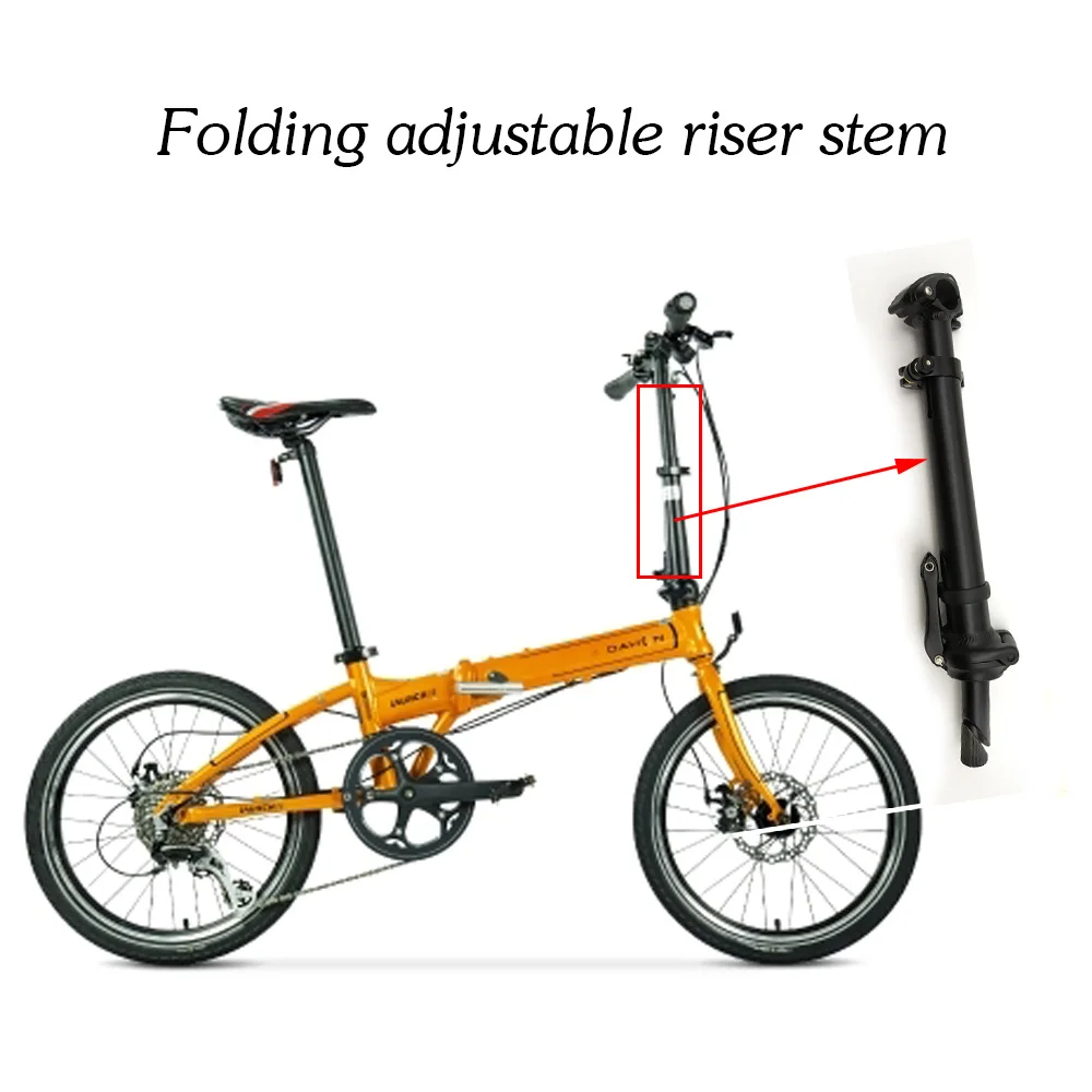 2017 Durable AL 6061 Folding Bike Handlebar Stem Adjustable riser Bicycle Folding Stem bike stem