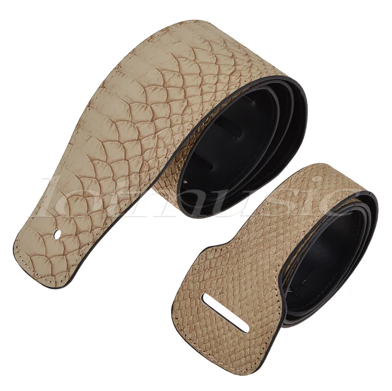 2Pack Strap PU Leather Embossed Snake Skin Style For Electric Acoustic Guitar Bass Replacement